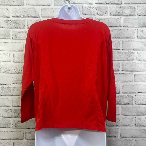 Athleta Essence Boxy Red Top Medium - Picture 2 of 8